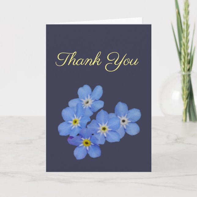 Carte De Remerciements Forget Me Not Thank You Card (Devant)