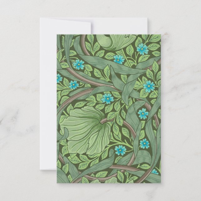 Carte De Remerciements Forget-Me-Nots, Wallpaper de William Morris (Devant)