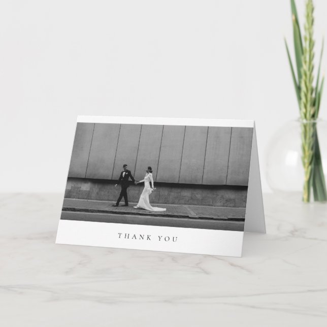 Carte De Remerciements Formal Classic Wedding Photo Folded Thank You Card (Devant)