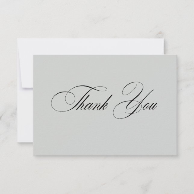Carte De Remerciements Formal Elegant Thank You Card (Devant)
