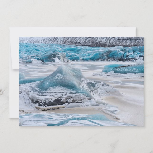 Carte De Remerciements Formations de glace sur le glacier (Devant)