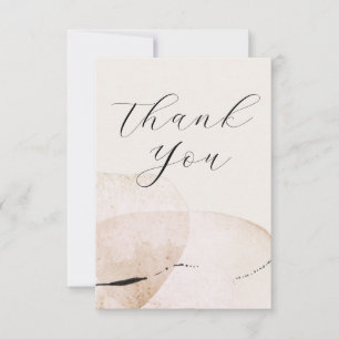 Carte De Remerciements Formes aquarelles organiques artistiques abstraite
