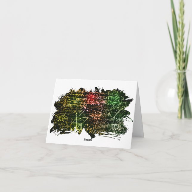 Carte De Remerciements Formules dans l'espace mathématique (Dos)