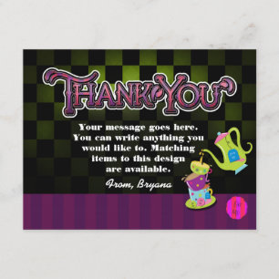 Carte de remerciements FOU d'anniversaire du pays