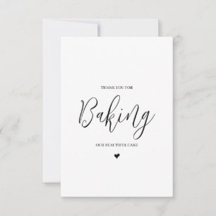 Carte de remerciements fournisseur mariage - Baker