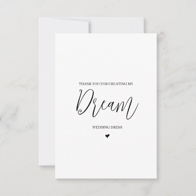 Carte de remerciements fournisseur mariage - Seams (Devant)