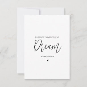 Carte de remerciements fournisseur mariage - Seams