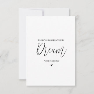 Carte de remerciements fournisseur mariage - Seams