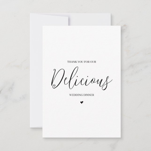 Carte de remerciements fournisseur mariage - Trait (Devant)