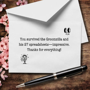 Carte De Remerciements Fournisseur testé Groomzilla Approuvé