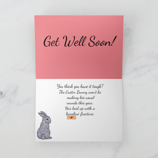 Carte De Remerciements Fracture "lièvre" (Intérieur)