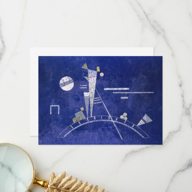 Carte De Remerciements Fragile par Wassily Kandinsky (Devant/Arrière en situation)