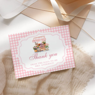 Carte De Remerciements Fraîchement De La Fête des mariées De Marché Des A