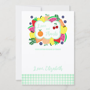 Carte De Remerciements Fraîchement sortie du marché : Baby Shower