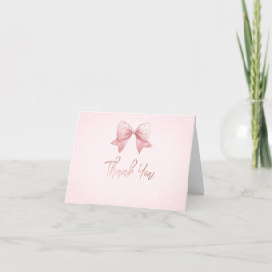 Carte De Remerciements Fraise, Oie, Cadre à ruban à points Baby Shower Me