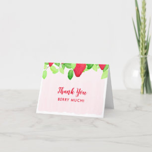 Carte De Remerciements Fraises Birthday Girl Red Berry Beaucoup