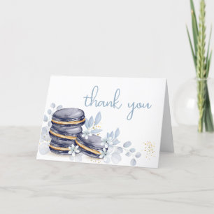 Carte De Remerciements Français Floral Bonjour Bébé Macaron Baby shower
