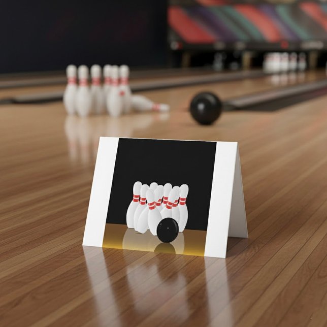 Carte De Remerciements Frappe au Bowling à Dix Quilles (Créateur téléchargé)