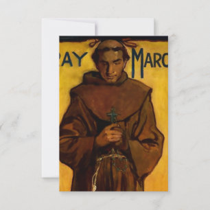 Carte De Remerciements "Fray Marcos" Western Art by Gerald Cassidy