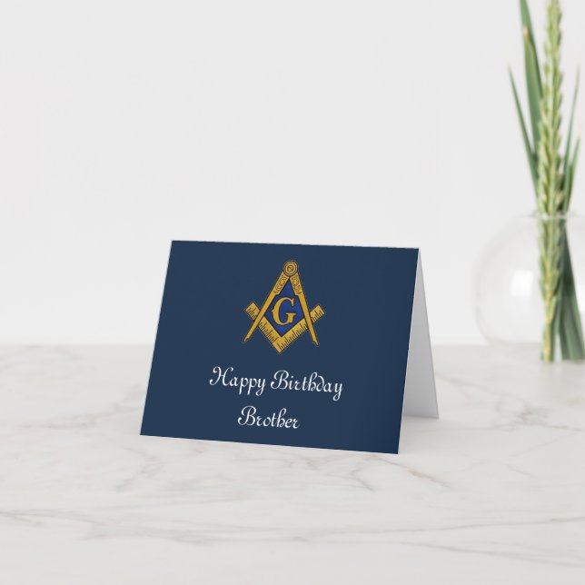 Carte De Remerciements Freemason Mason Freemason (Devant)