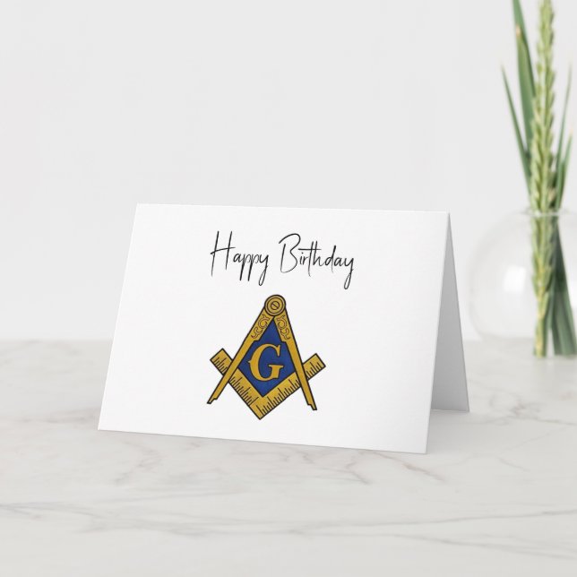 Carte De Remerciements Freemason Mason Freemason (Devant)