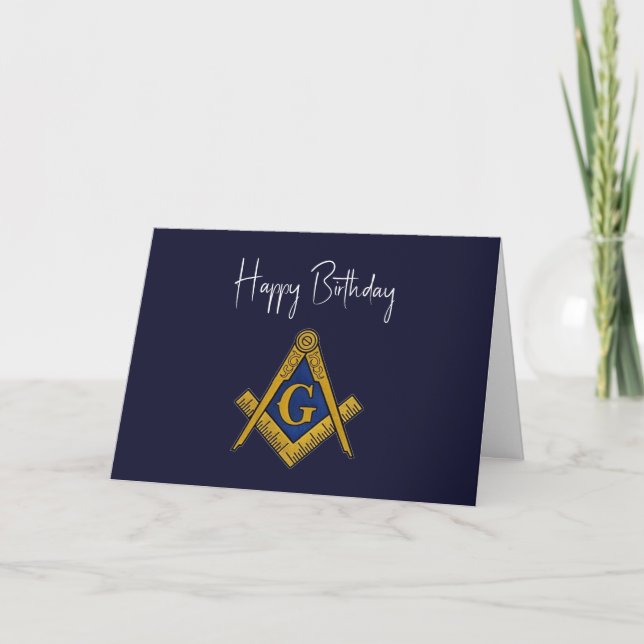 Carte De Remerciements Freemason Mason Freemason (Devant)