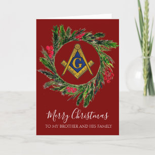 Carte De Remerciements Freemason Mason Freemason Noël