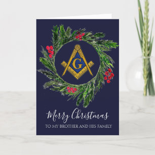 Carte De Remerciements Freemason Mason Freemason Noël