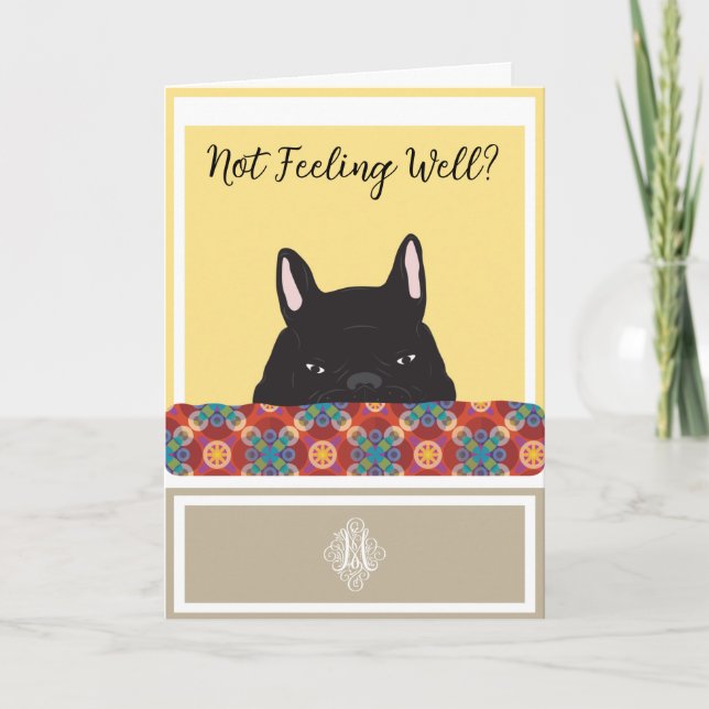 Carte De Remerciements Frenchie Get Well Card (Devant)
