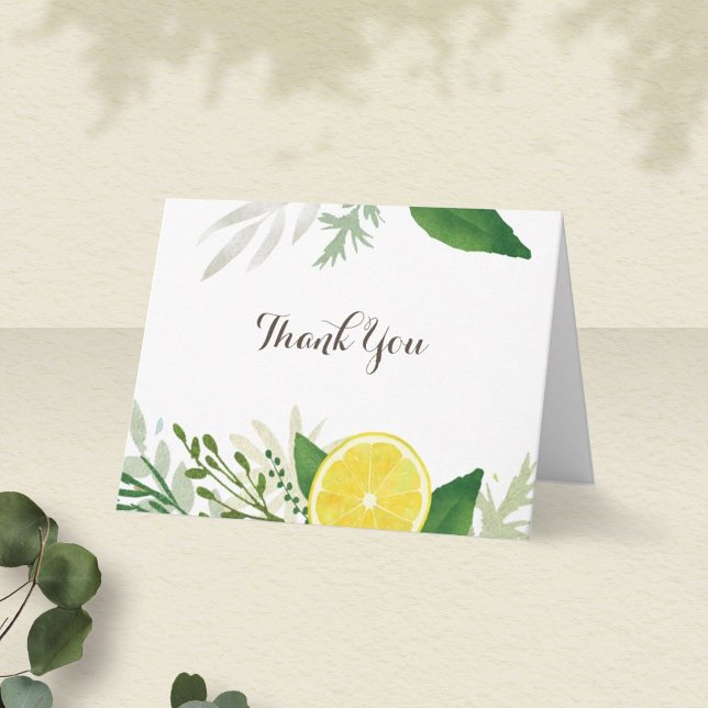 Carte De Remerciements Fresh lemon thank you card (Créateur téléchargé)