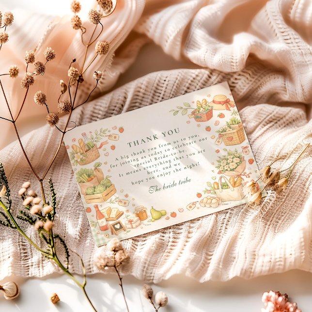 Carte De Remerciements Fresh Off The Market Bridal Shower (Créateur téléchargé)