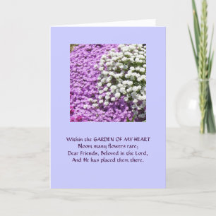 Carte De Remerciements Friendship Garden of My Heart Card