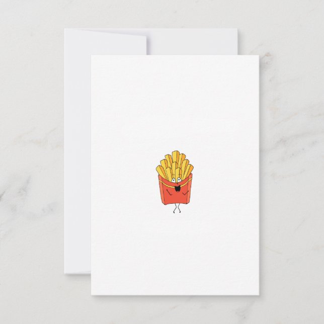 Carte De Remerciements Frites, chips, thème frites chaudes (Devant)