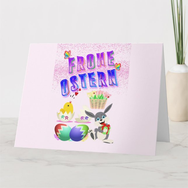 Carte De Remerciements Frohe Ostern (Devant)