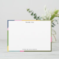 Frontière Abstraite Colorée Nom Personnalisé Multi