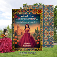 Frontière de Quinceañera Vintage Red Gown Talavera