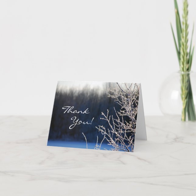 Carte De Remerciements Frosted Thank You Card (Devant)