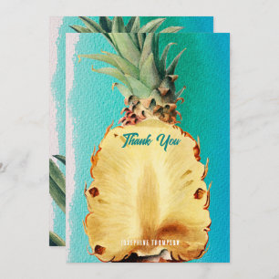 Carte De Remerciements Fruit d'ananas tropical d'été