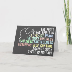Carte De Remerciements Fruit de l'Esprit Chalkboard Look Bible Verse