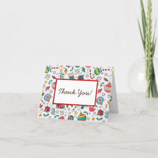 Carte De Remerciements Fun Christmas Print ThankYou Notes