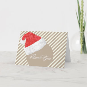 Carte De Remerciements Fun Décontracté moderne Père Noël Mariage de Noël