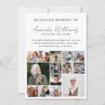 Funérailles commémoratives - 15 Photo Collage