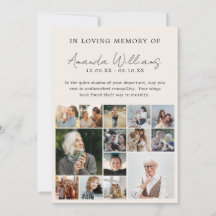 Funérailles commémoratives - 15 Photo Collage