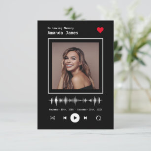 Carte De Remerciements Funérailles commémoratives inspirées par le joueur