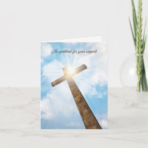 Carte De Remerciements Funérailles, gratitude de la famille