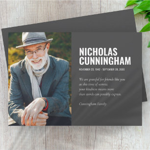 Carte De Remerciements Funérailles Memorial Pour Toujours Dans Nos Coeurs