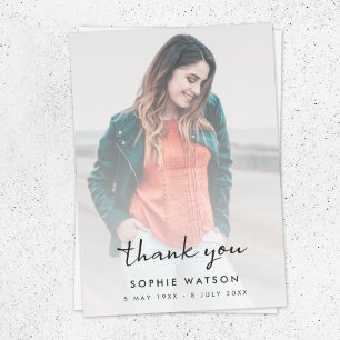 Carte De Remerciements Funérailles modernes Célébration de la vie