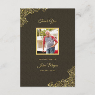 Carte de remerciements funéraire