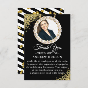 Carte de remerciements funéraire si élégant