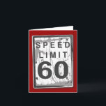 Carte De Remerciements Funny 60th Birthday Speed Limit Thank You Notecard<br><div class="desc">Coordinating Thank you note card for our Grungy Speed Limit sign for a 60th birthday. With a slightly tattered and worn look,  it's just like the birthday guy!</div>